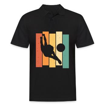 Volleyball Volleyball Game Vintage Retro - Polo Homme - noir - Devant - Kai (181cm)