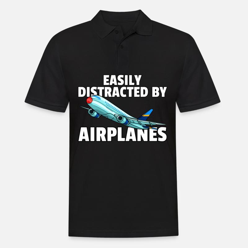Airplane Pilot Pilot Fly Flight - Men's Polo Shirt - black