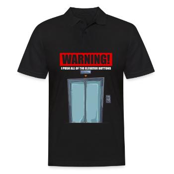 Elevator Mechanic Technician Escalator - Men's Polo Shirt - black - Front - Kai (181cm)