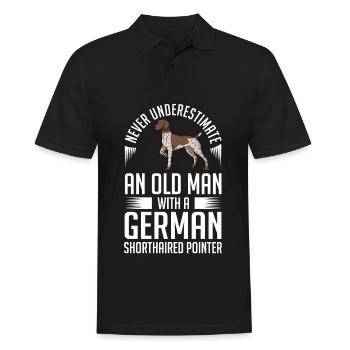 Allemand cheveux courts GSP chiots propriétaire - Polo Homme - noir - Devant - Kai (181cm)