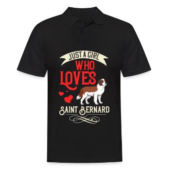 Bernhardiner Hund Bernhardshund Besitzer Halter - Männer Poloshirt - Schwarz - Vorne - Kai (181cm)