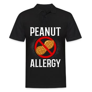 Erdnuss Allergie Erdnussallergie Nuss Zeichen Test - Männer Poloshirt - Schwarz - Vorne - Kai (181cm)