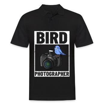Vogel Fotografie Objektiv Kamera Fotograf - Männer Poloshirt - Schwarz - Vorne - Kai (181cm)