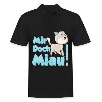 Mir Doch Miau - Katzen - Männer Poloshirt - Schwarz - Vorne - Kai (181cm)