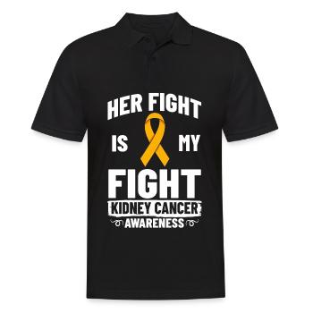 Nierenkrebs Orange Ribbon Awareness Krebs Chemo - Männer Poloshirt - Schwarz - Vorne - Kai (181cm)