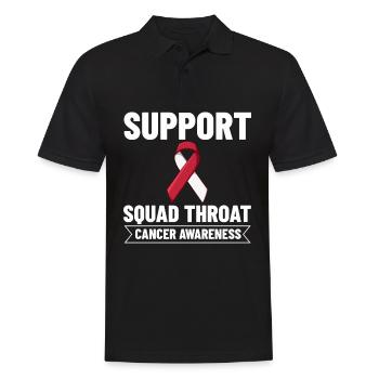 Kopf Hals Karzinom Krebs Ribbon Chemo - Männer Poloshirt - Schwarz - Vorne - Kai (181cm)
