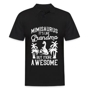 Dinosaurier Oma Saurus Omasaurus Großmutter - Männer Poloshirt - Schwarz - Vorne - Kai (181cm)