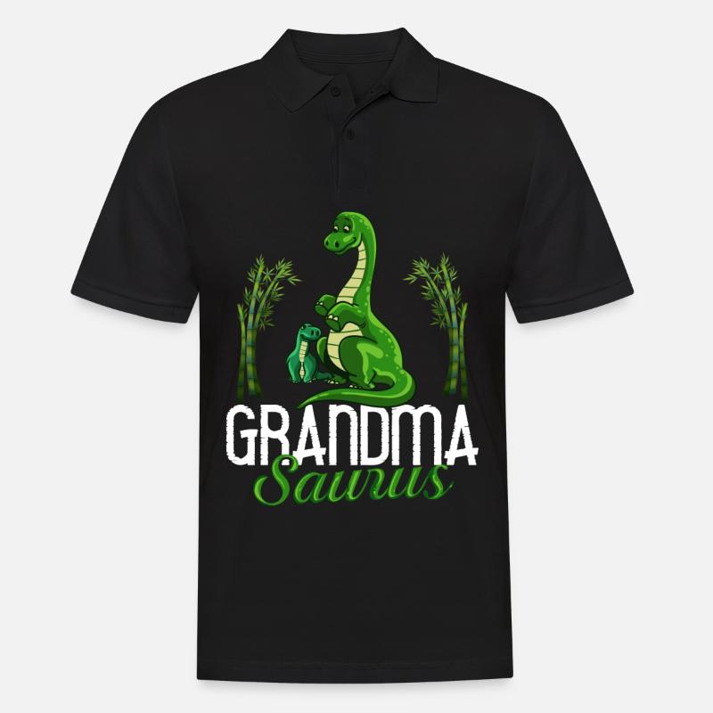 Dinosaurier Oma Saurus Omasaurus Großmutter - Männer Poloshirt - Schwarz