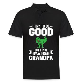 Grand-père dinosaure Grand-père Saurus Opasaurus - Polo Homme - noir - Devant - Kai (181cm)