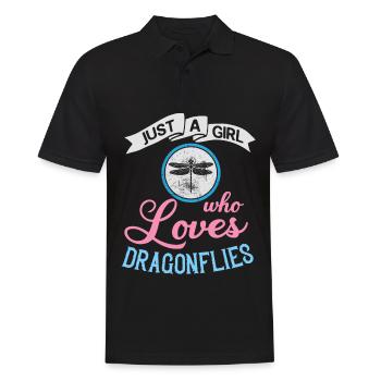 Dragonflies Flying Insect Quotes Entomologist - Men's Polo Shirt - black - Front - Kai (181cm)