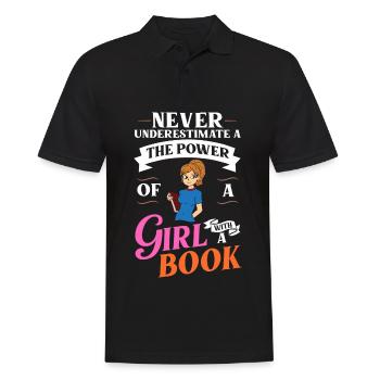 Book Girls Read Women Bookworm Bibliothécaire - Polo Homme - noir - Devant - Kai (181cm)