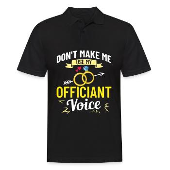 Trauungsleiter Eheoffizier Priester Pfarrer Ehe - Männer Poloshirt - Schwarz - Vorne - Kai (181cm)