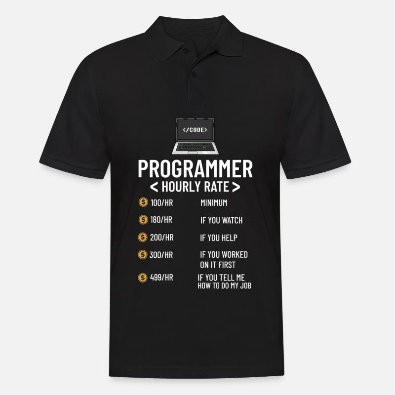 Programmierer Programmieren Computerentwickler Pc - Männer Poloshirt - Schwarz