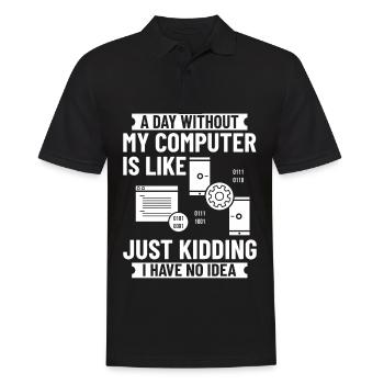 Programmer Programming Computer Developer Pc - Men's Polo Shirt - black - Front - Kai (181cm)