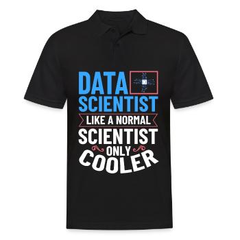 Datenwissenschaftler Data Science Wissenschaft - Männer Poloshirt - Schwarz - Vorne - Kai (181cm)