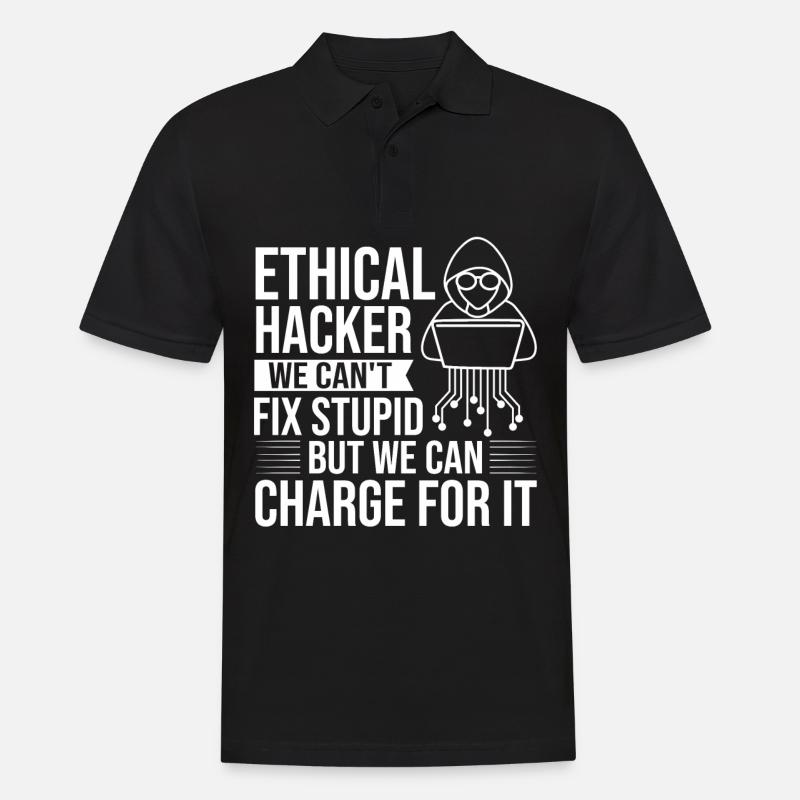 Ethical Hacker Sicherheit Computer Hacking - Männer Poloshirt - Schwarz