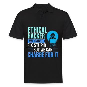 Ethical Hacker Security Computer Hacking - Men's Polo Shirt - black - Front - Kai (181cm)