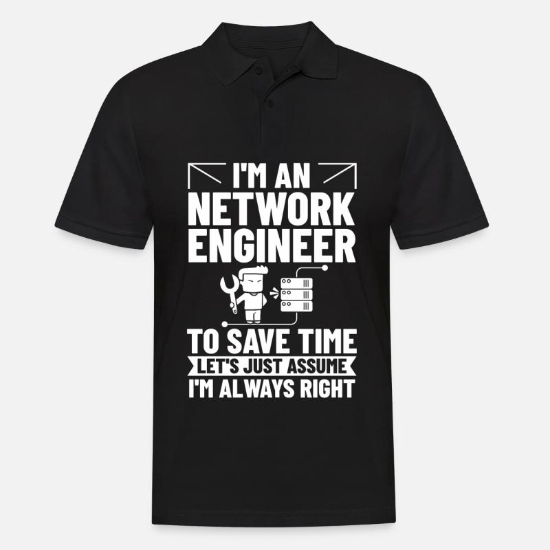 Netzwerkingenieur Network Engineer Computer - Men's Polo Shirt - black
