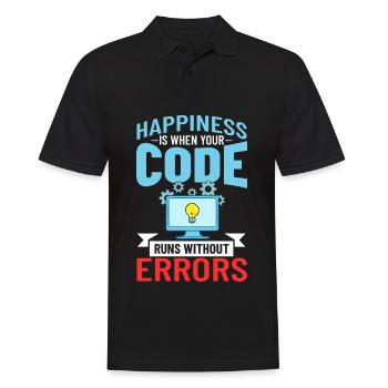Software Development Software Developer Developer - Men's Polo Shirt - black - Front - Kai (181cm)