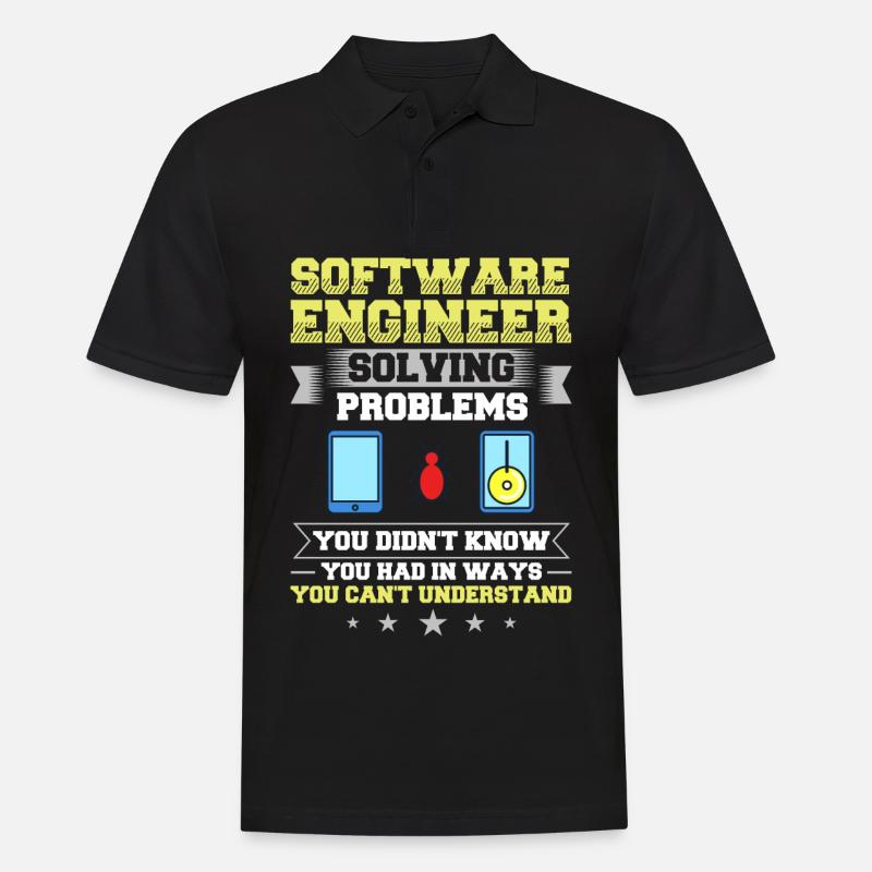 Software Engineering Softwaretechnik Ingenieur - Männer Poloshirt - Schwarz