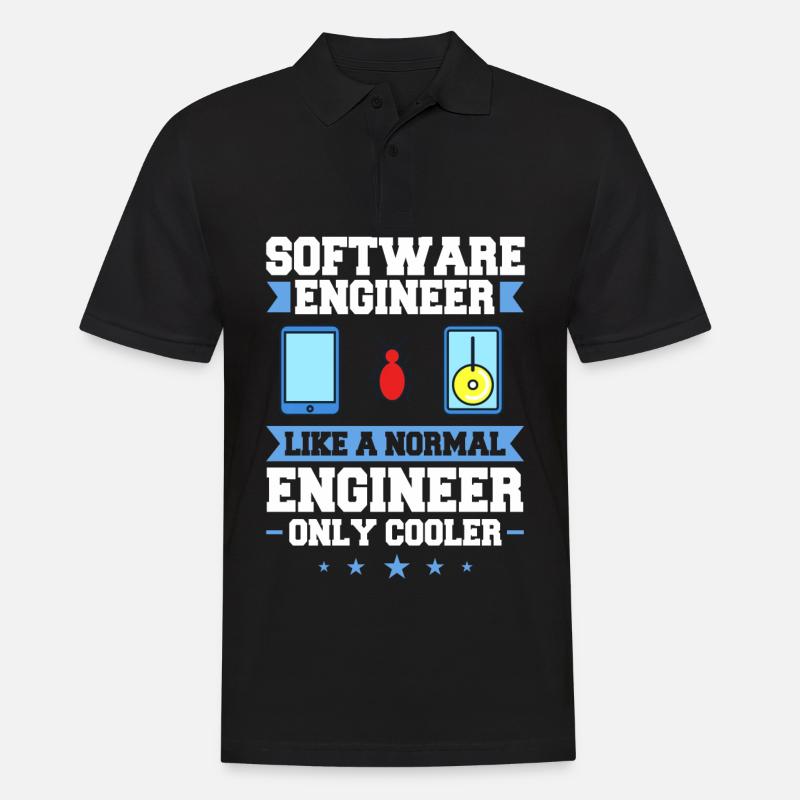 Software Engineering Softwaretechnik Ingenieur - Männer Poloshirt - Schwarz