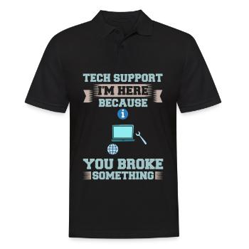 Support technique Assistance technique informatique Helpdesk - Polo Homme - noir - Devant - Kai (181cm)