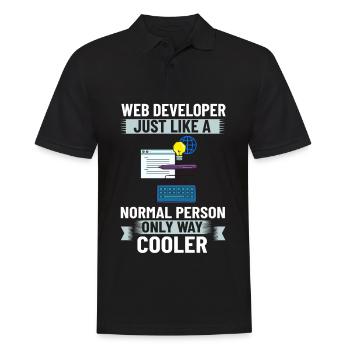 Web Development Web Developer Developer Manager - Men's Polo Shirt - black - Front - Kai (181cm)