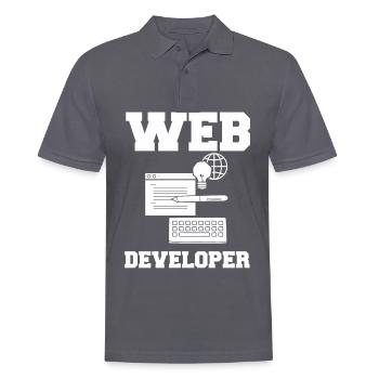 Web Entwicklung Webentwickler Entwickler Manager - Männer Poloshirt - Anthrazit - Vorne - Nico (186cm)