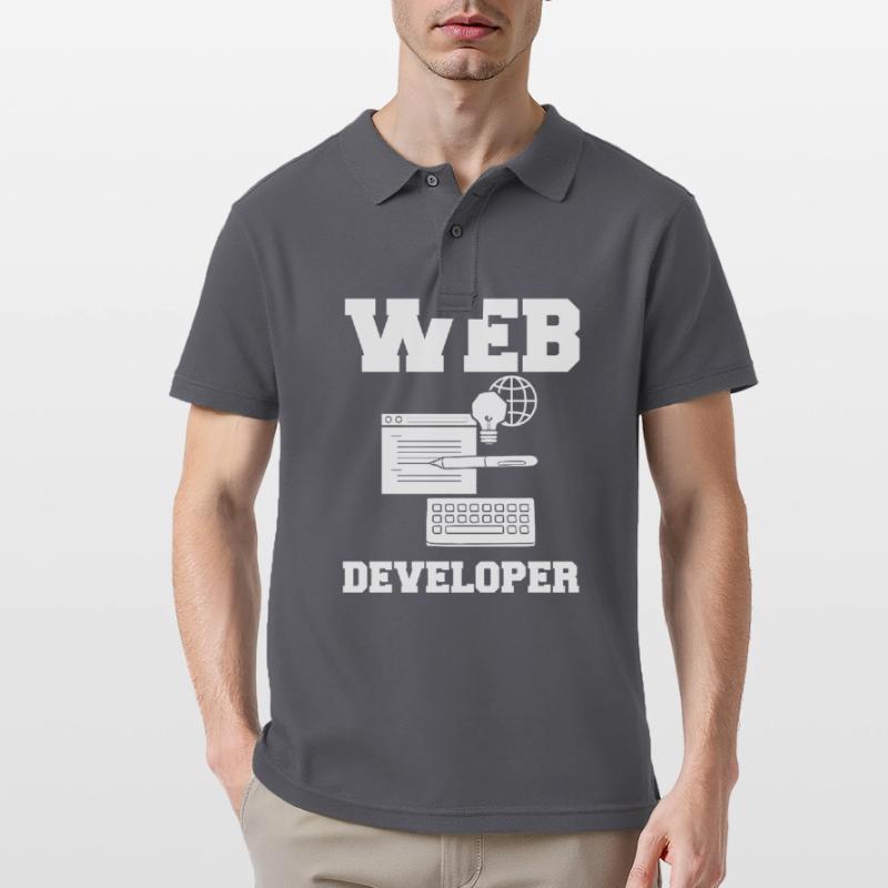 Web Development Web Developer Developer Manager Men's Polo Shirt
