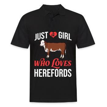 Hereford Vache Bovins Bull Élevage bovin Agriculteur - Polo Homme - noir - Devant - Kai (181cm)
