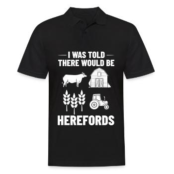Hereford Cow Cattle Bull Cattle Farm Farmer - Men's Polo Shirt - black - Front - Kai (181cm)