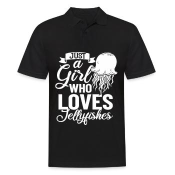 Qualle Meduse Fisch Tank Meerestiere Aquarium - Männer Poloshirt - Schwarz - Vorne - Kai (181cm)