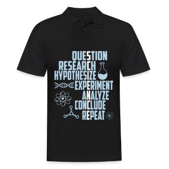 Science - Wissenschaft Physik Biologie Nerd Geek - Männer Poloshirt - Schwarz - Vorne - Kai (181cm)