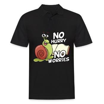 Relax Snail Chill Relax Gift - Men's Polo Shirt - black - Front - Kai (181cm)