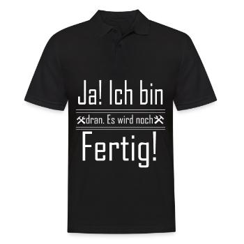 Handwerker bin fertig lustig - Männer Poloshirt - Schwarz - Vorne - Kai (181cm)