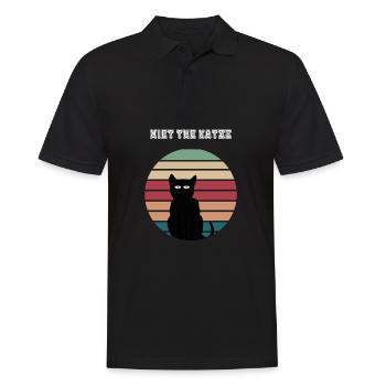 Miet the Katze Mietzekatze - Männer Poloshirt - Schwarz - Vorne - Kai (181cm)