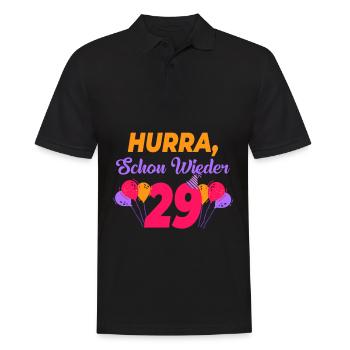 Geschenk 30 Geburtstag - lustig Spruch - Männer Poloshirt - Schwarz - Vorne - Kai (181cm)