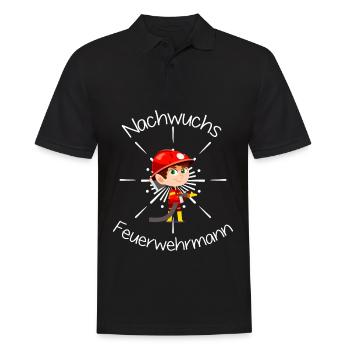 Nachwuchs Feuerwehrmann - Junge Kind Teenager - Männer Poloshirt - Schwarz - Vorne - Kai (181cm)