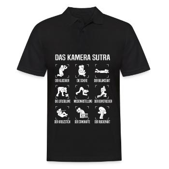 Kamera Sutra Fotograf Fotografen Fotografieren - Männer Poloshirt - Schwarz - Vorne - Kai (181cm)