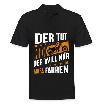 Mofa Moped Roller Mokick Zweirad Mofas Motorroller - Männer Poloshirt - Schwarz - Vorne - Kai (181cm)