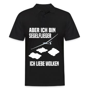 Segelflugzeug Segelflieger Segelfliegen - Männer Poloshirt - Schwarz - Vorne - Kai (181cm)
