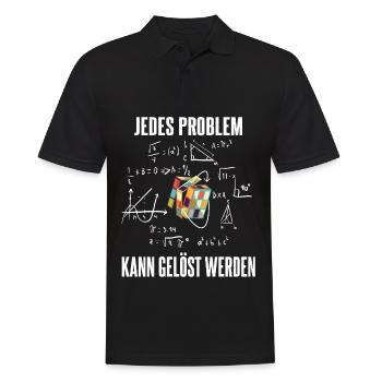 Cube Würfel Mathematiker - Männer Poloshirt - Schwarz - Vorne - Kai (181cm)