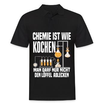 Chemiker Physiker Wissenschaftler Chemielaborant - Männer Poloshirt - Schwarz - Vorne - Kai (181cm)