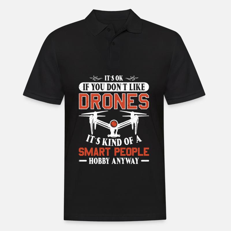 Drone Pilot Quadcopter. - Men's Polo Shirt - black