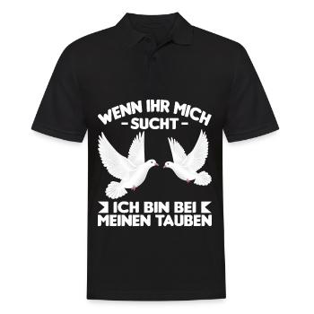 Taubenschlag Brieftaube Taube Tauben - Männer Poloshirt - Schwarz - Vorne - Kai (181cm)