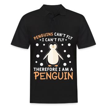 Penguin Penguin Penguin Penguin Lovers - Men's Polo Shirt - black - Front - Kai (181cm)