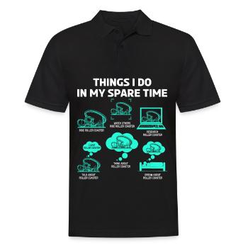 Rollercoaster Amusement Park Rollercoaster Ride - Men's Polo Shirt - black - Front - Kai (181cm)
