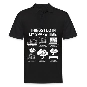 Rollercoaster Amusement Park Rollercoaster Ride - Men's Polo Shirt - black - Front - Kai (181cm)