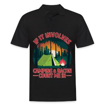 Camping Caravane Camping Camping Bacon - Polo Homme - noir - Devant - Kai (181cm)