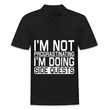 Stylo et papier Jeu de rôle Jeu de société Fantasy Rpg - Polo Homme - noir - Devant - Kai (181cm)